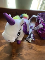 Little Jupiter Plush Pet Set With Purse – Unicorn Stuffed Animal – New!