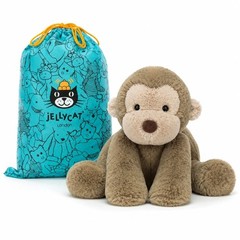 Jellycat Smudge Monkey Medium Plush Soft Toy NWT w/ Tag & Dust Bag Gift