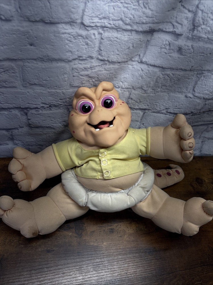 Vintage 1991 Baby Sinclair Talking Plush Doll Dinosaurs TV Show Hasbro Read