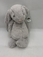 NWT Jellycat Bashful Bunny Plush Silver Grey Medium 12″ Stuffed Animal Cute Soft