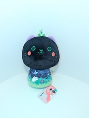 MeWaii Mushroom Family Devil Mint Kitten Kawaii Plush Pillow Squish Toy 8″