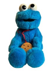 Cookie Monster Plush Tyco 1997 Yum Yum Talking Moving Untested Sesame Street Vtg