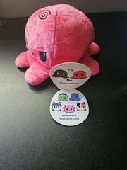 TeeTurtle Reversible 4″ Octopus Plushie Black And Pink NWT Convention Exclusive