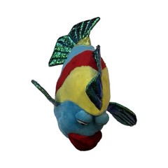 Ganz Pucker Fish 9-1/2” x 7” Plush Colorful Fun Excellent Used Condition