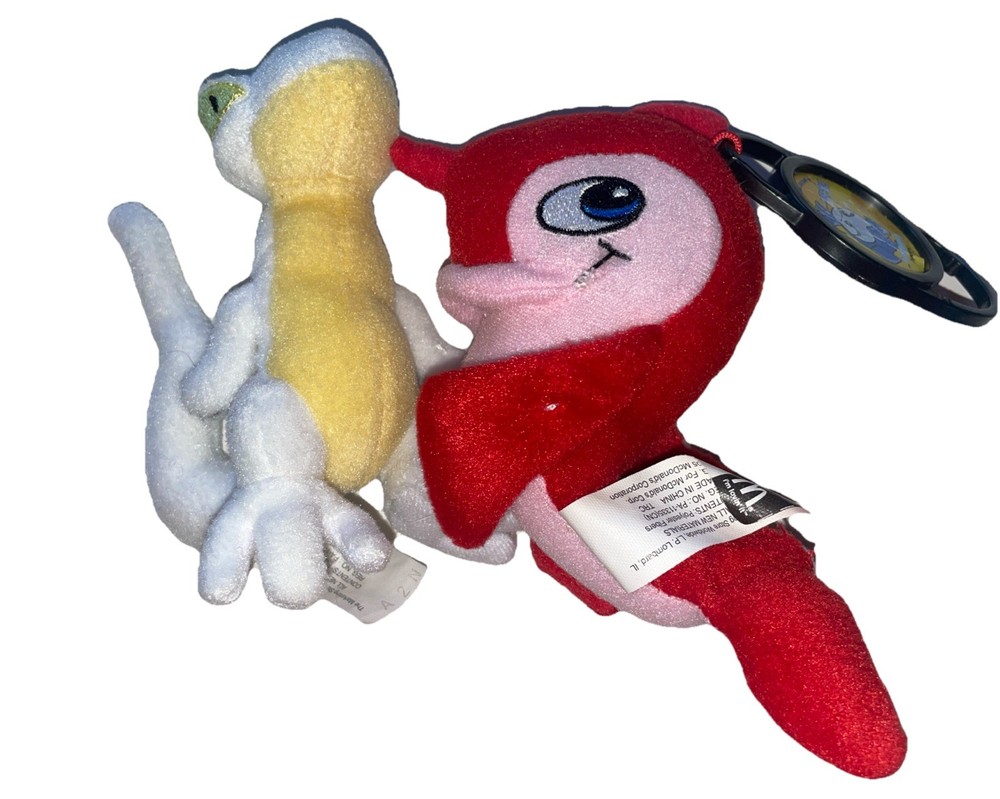 Vintage McDonald’s Neopets Plush Lot 2004 White Tech Lizard 2005 Flotsam KC