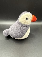 Jellycat Birdling Puffin Baby Plush Toy Stuffed Animal Soft Retired Gray 4in