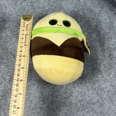 Nanco Cheeseburger Plush 7″ Tan/Brown Glitter Eyes Soft Stuffed Food Toy