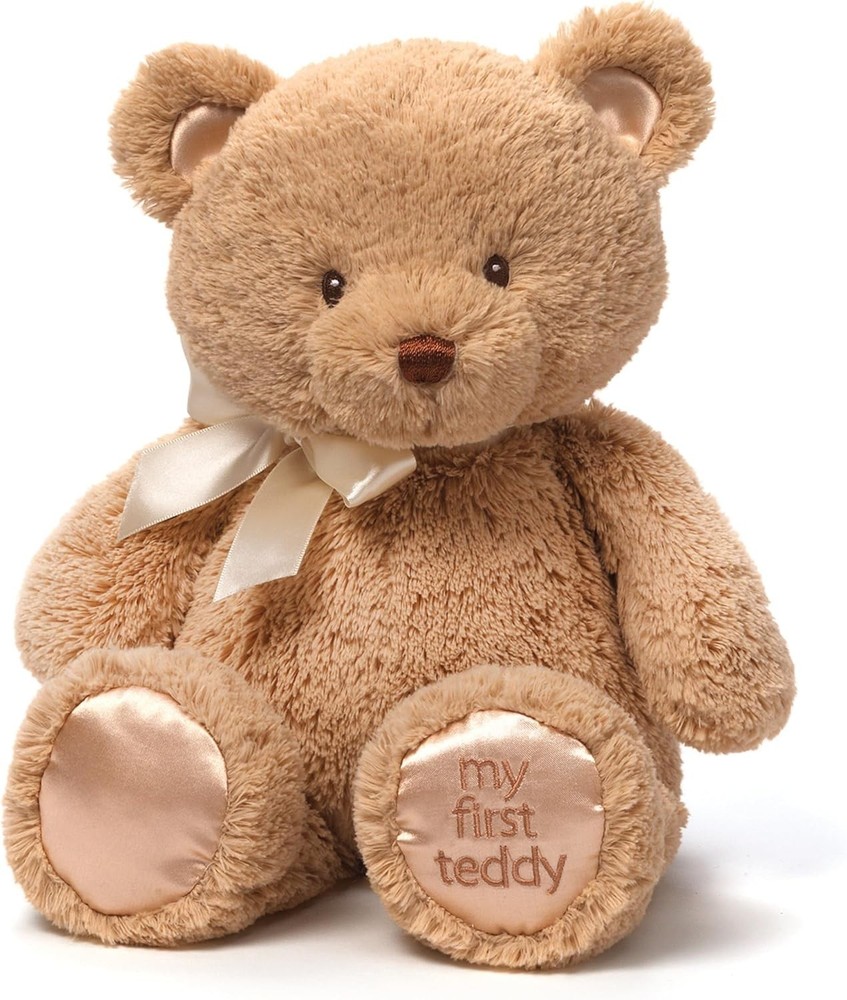 My First Teddy Bear Brown M 6048626, W23×H27(10.6 inches)×D22cm, Polyester