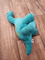 Prextex Dinosaur Brontosaurus Plush 9” Stuffed Animal Green Yellow Spots