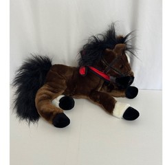 Wells Fargo Legendary Horse MAGGIE Plush Brown White Socks Red Bandana