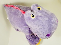 23″ STUFFIES Stomper Purple Dinosaur Plush Zipper Mouth & Back Pouch Minnesota