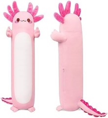 35.4inch Cute Axolotl Stuffed Animal Plush Pillow, Soft Kawaii Cat face Newt …