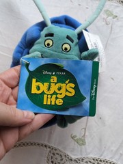Disney Store A Bug’s Life Bean Bag Francis And Tuck, 8 ” , Lot Of 2, NWT