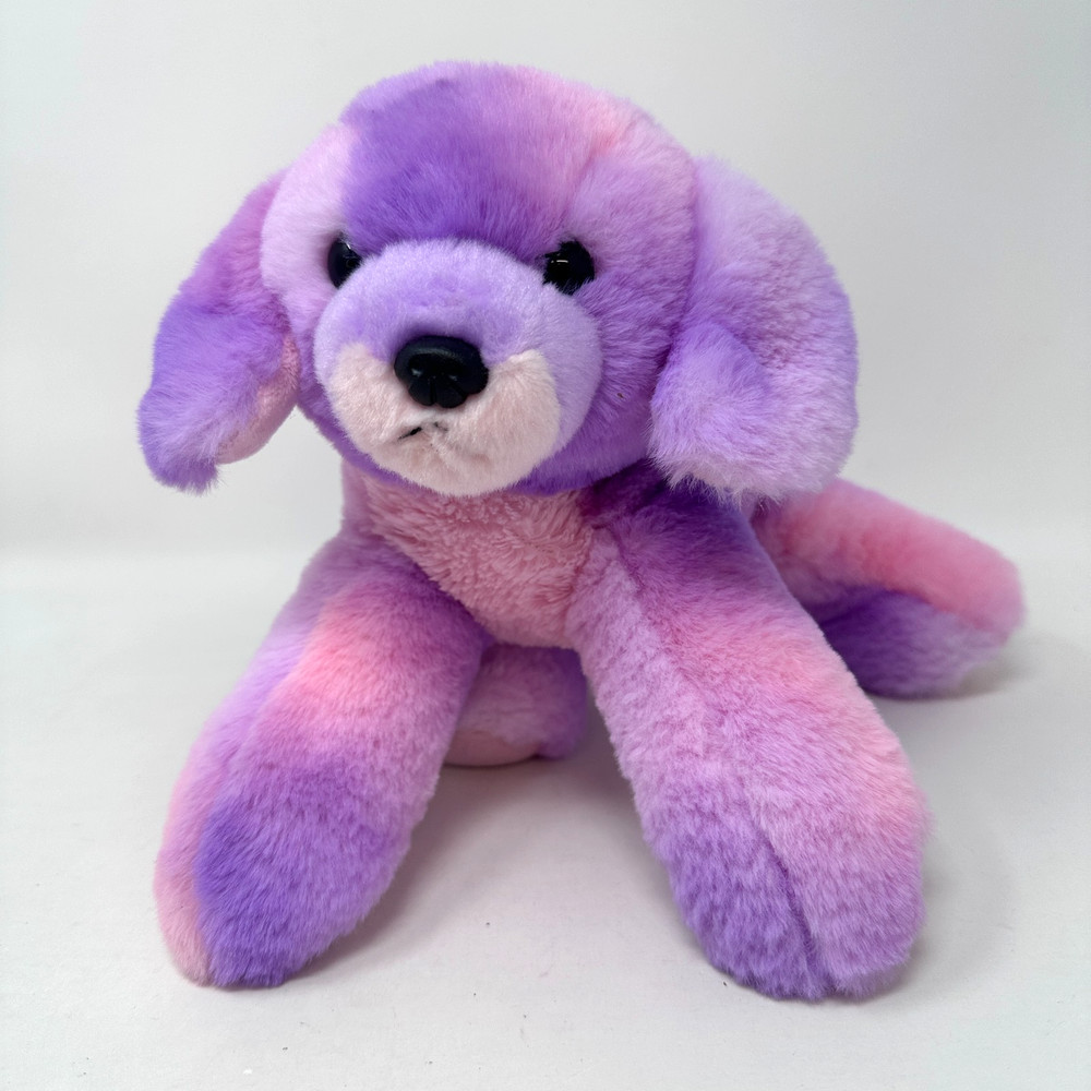 Aurora Grand Flopsie Pandora Paisley Plush Stuffed Animal Purple Pink Dog 11″