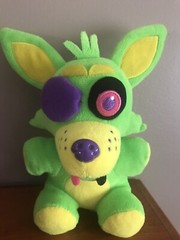 Five Nights at Freddys Funko Foxy Plush Neon Green Black Light FNAF