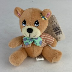 Precious Moments Luv N Care Seated Teddy Bear Bowtie Tear Drop Eyes NWT Kids