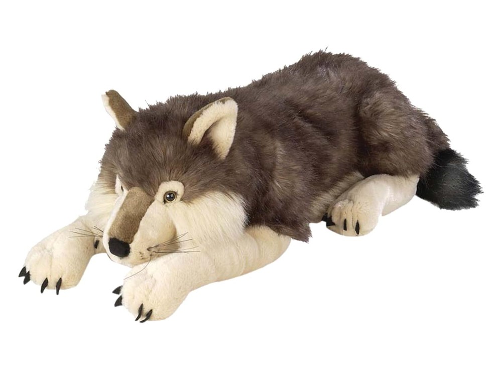 Wild Republic Jumbo Wolf Plush Giant Stuffed Animal Plush Toy Gifts for Kids 30″