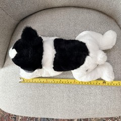 FAO Schwarz Plush Dog Boston Terrier French Bulldog Stuffed Animal Puppy 12”