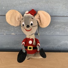 1960s Vtg Dream Pets R. Dakin & Company #432 Santa Chris Mouse with Tags NOS #S1