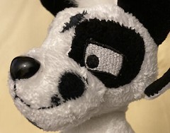 Neopets 2004 Snap Creative Spotted Gelert Black White Stuffed Animal Plush 7”