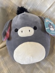 Squishmallows Jason Donkey 8” Gray Plush Kellytoy Cracker Barrel