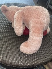 Russ Berrie for Target Pink Floppy Teddy Bear Holding Heart Plush Stuffed