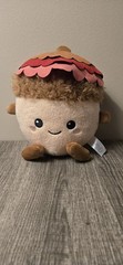 Spark Create Imagine Acorn Small Plush Stuffed Animal Brown Beige Red Washable