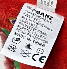 Ganz Webkinz Holidoodle Holiday Plush Red Green Stuffed Animal Bird NO CODE