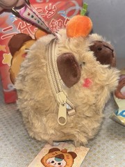 New Baby Three Together Series Zipper Bag Special Glass Eyes ~ Capybara BOX CARD