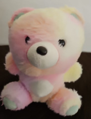 Daiso Sherbet Pastel Teddy Bear Plush Stuffed Animal Pink Yellow 8″ Japan Kawaii