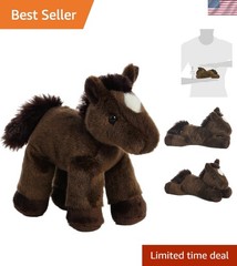 Adorable 8 Inch Chestnut Stuffed Horse – Soft, Fluffy Mini Flopsie for Play