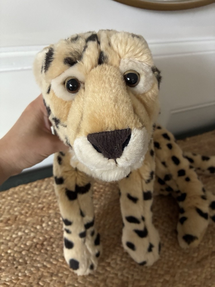 FAO Schwarz Cheetah Plush 28″ Large Stuffed Animal Realistic Jungle Cat Leopard