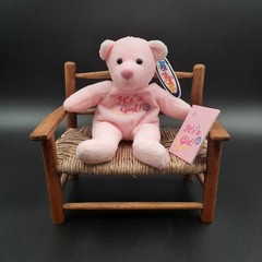 Mary Meyer 2000 “It’s a Girl!” Pink Plush Teddy Bear with Tags – Baby Gift – 8″