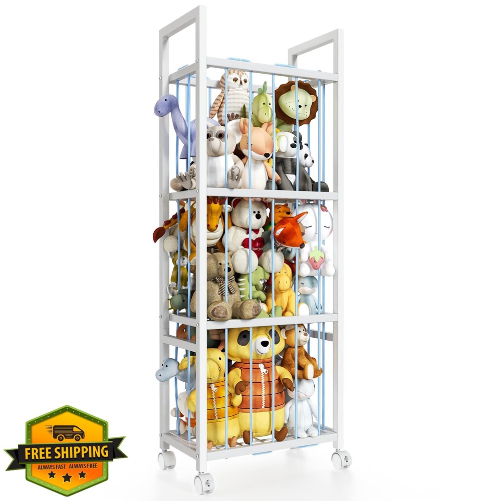 Wennop Stuffed Animal Storage Holder 54″ Blue