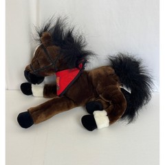 Wells Fargo Legendary Horse MAGGIE Plush Brown White Socks Red Bandana