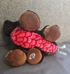 Ganz Webkinz Cocoa Dinosaur 8 inch Plush Brown Pink Stuffed Animal HM338 NO CODE