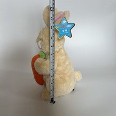 FAO Schwarz Bunny Rabbit Glow Brights Toy 12” Plush LED Light Up Carrot + Sound