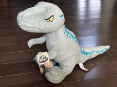 Universal City Jurassic World Velociraptor Plush Blue Raptor 18 In Dino NEW