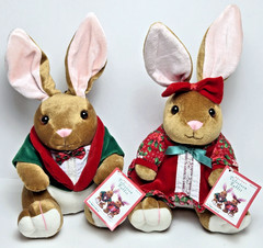 1995 The Velveteen Rabbit Plush Boy & Girl Set Of 2 Target Commonwealth 8″