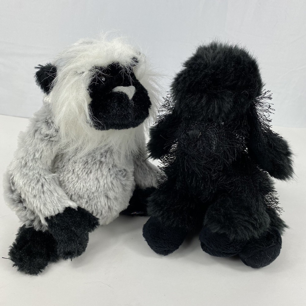 Webkinz Grey Langur HM226 NO CODE Ganz Grey Black And HM191 Black￼￼￼￼ Poodle￼