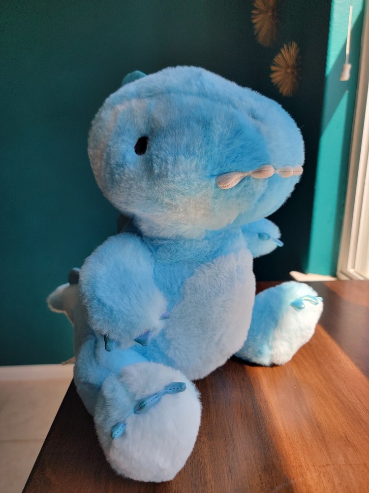 FAO Schwarz Glow Brights 12″ Plush Dinosaur Lights & Sound Toy Works !