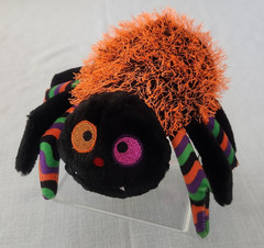 GITZY Spider Plush Orange Purple Black Green Halloween Stuffed Animal Toy