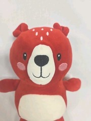Animal Adventure Soft Squishy Plush Red Bear 8″ Strawberry Pink Cheek 2020 Lovey