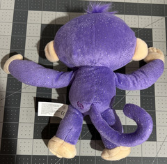 WowWee Fingerlings Monkey 9″ Plush Sparkly Purple Posable With Sound Chatters