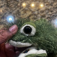 Ganz Webkinz Gecko Retired Fuzzy Green Plush Animal 15” No Code