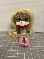 Star Harmonkey Sock Monkey Plush Long Blonde Hair Cowboy Boots ~ Patch Products
