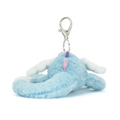 Jellycat Sky Dragon Bag Charm Baby Blue With White Wings Soft Plush Keychain