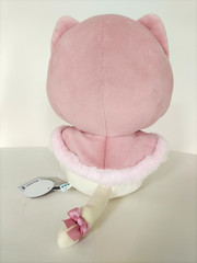 Fukuya Hooded Cape Kitty Sitting Style White Kitty in Pink Cape 11.8″ Plush NWT