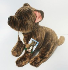 Amstaff Staffie Staffordshire Bull Terrier 12″ Plush Black, Blue, Brindle or Red