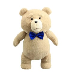 Ted Movie Teddy Bear Plush Toy Blue Bow Tie Style Soft Stuffed Animal Doll Gift